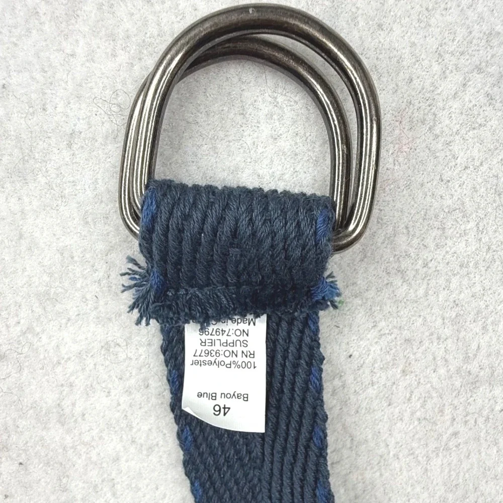 Unbranded Navy Blue Canvas D Ring Belt Size 46‎ xxl